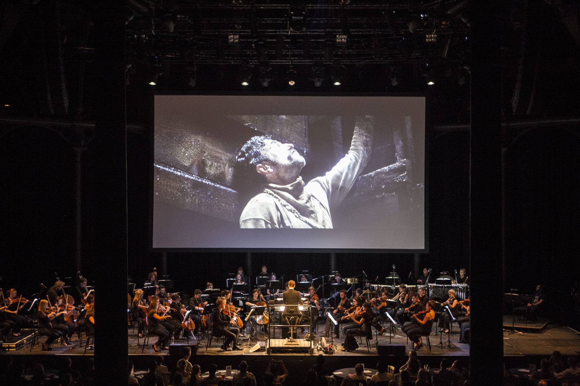 There Will be Blood live scoring with LCO as part of Roundhouse Summer Sessions. Credit Stuart Leech Miramax Park Circus. 21