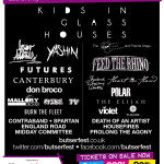 Butserfest: Kids In Glasshouses, Don Broco, Lower Than Atlantis, Futures & Many more...