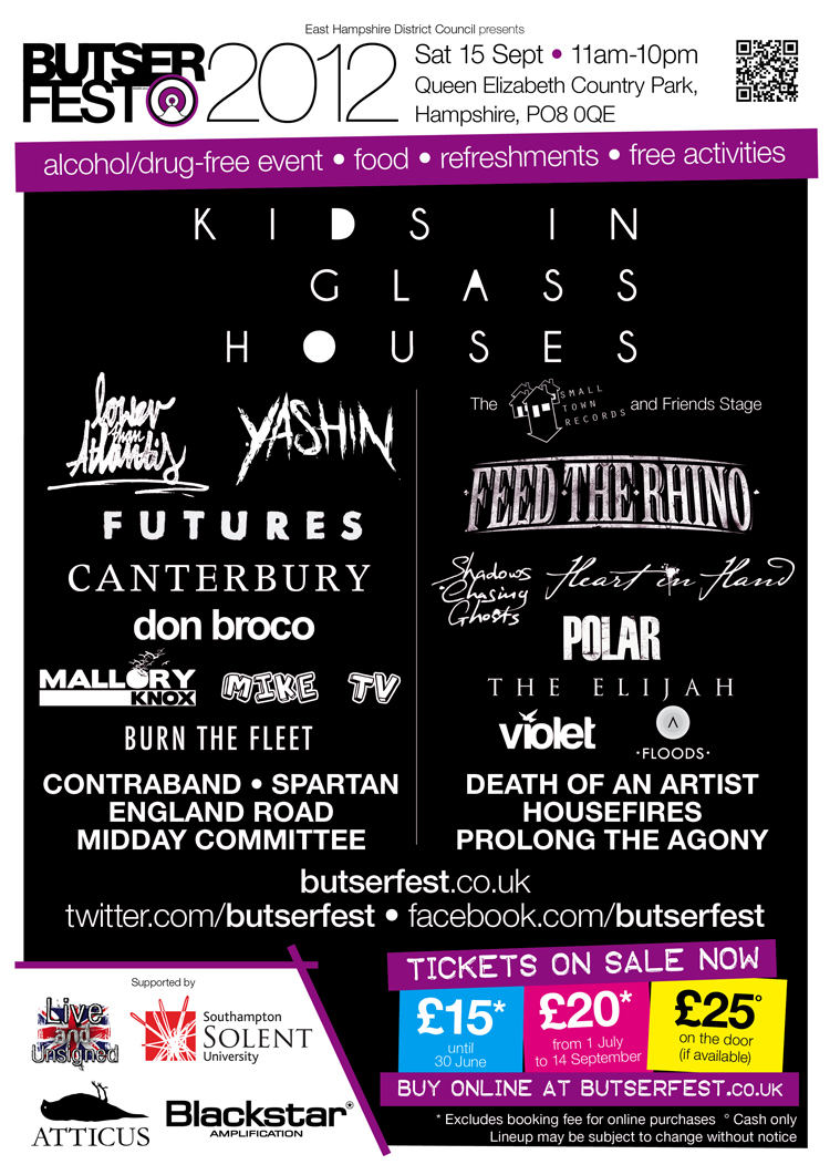 Butserfest: Kids In Glasshouses, Don Broco, Lower Than Atlantis, Futures & Many more...