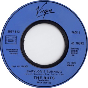 The Ruts Babylon's Burning 7"