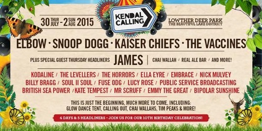 NEWS: Kendal Calling 10th anniversary line up announcement 2