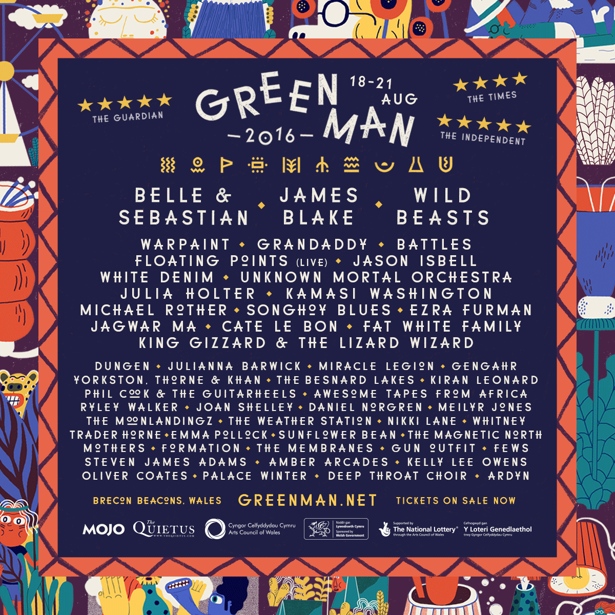 NEWS:  Green Man 2016 announces Warpaint, Grandaddy and more new names