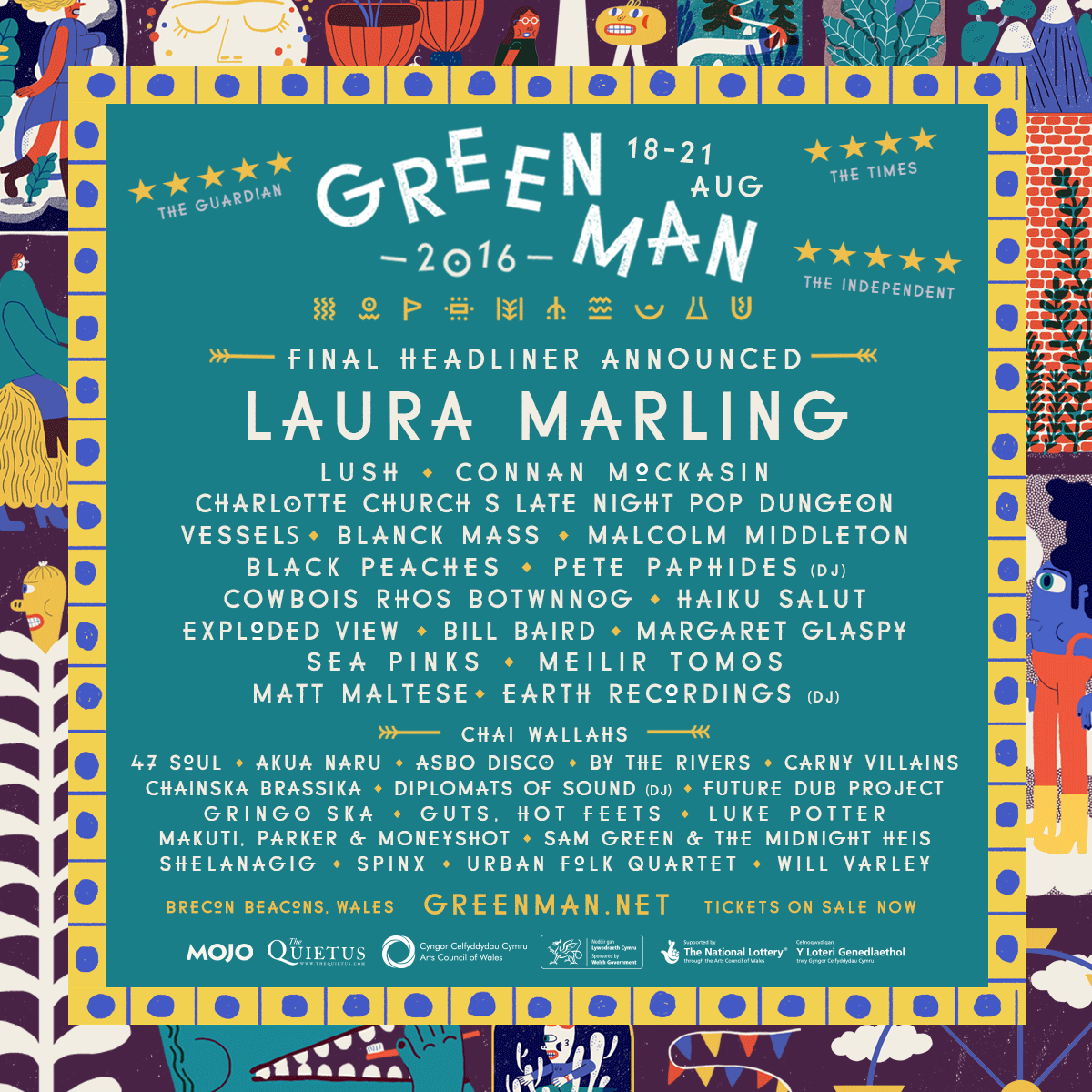 NEWS:  Laura Marling, Lush and Connan Mockasin announced for Green Man 2016