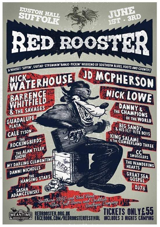 4955 red rooster poster