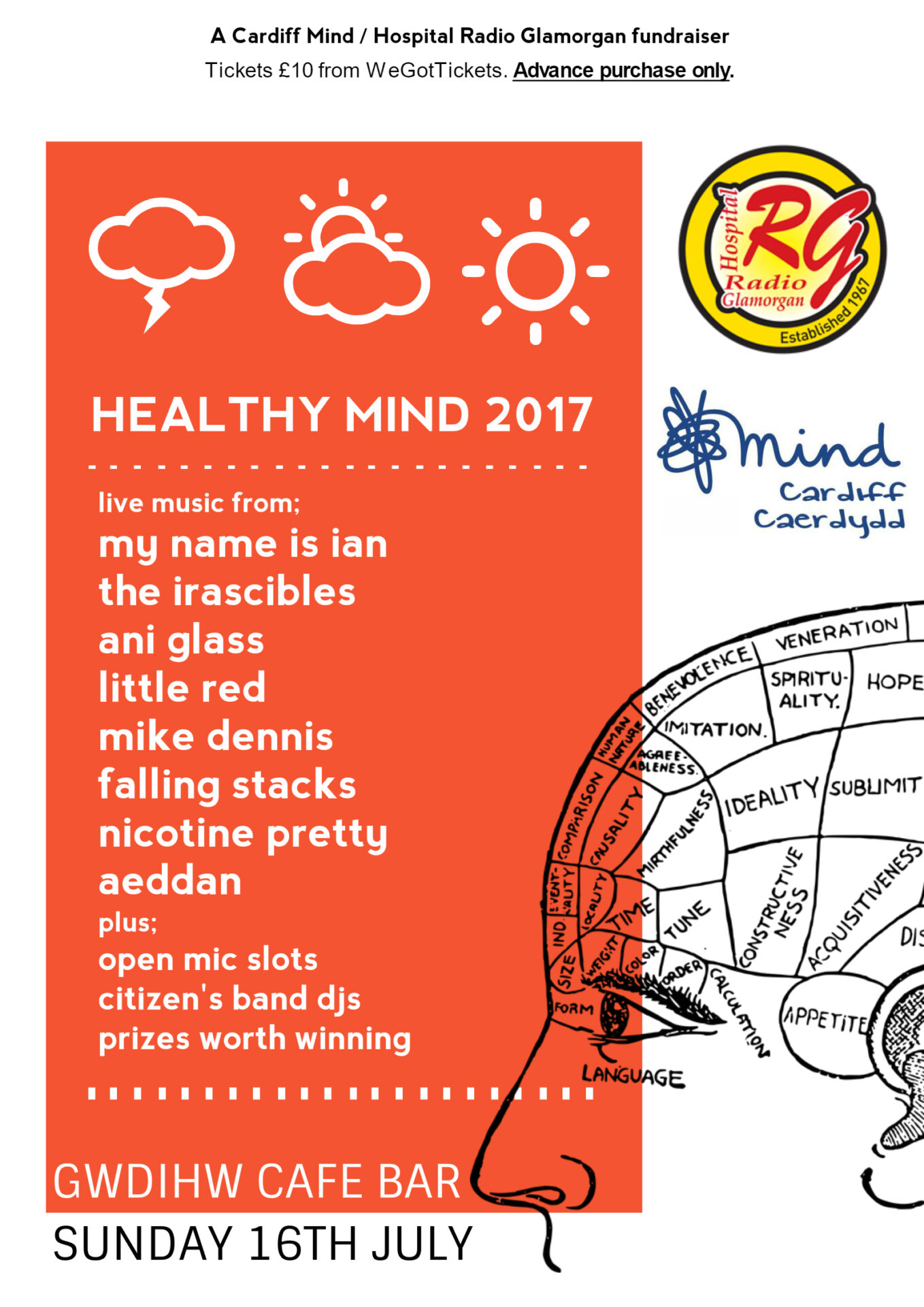 My Name Is Ian, Ani Glass, Mike Dennis amongst names for Healthy Mind Fundraiser in Cardiff this Summer