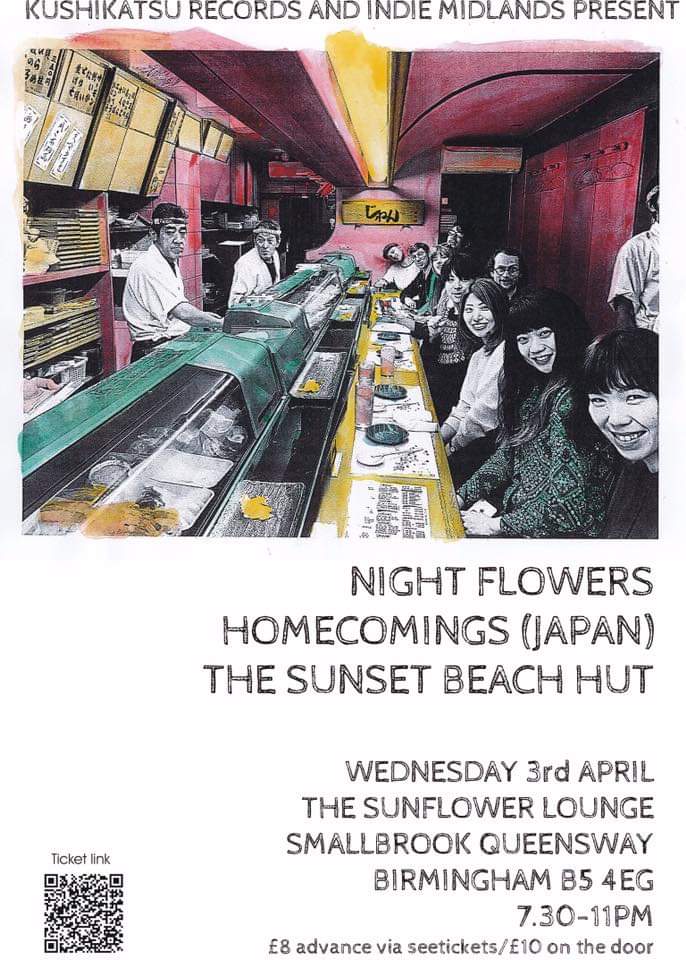Night Flowers/Homecomings/The Sunset Beach Hut - Birmingham Sunflower Lounge 03/04/2019