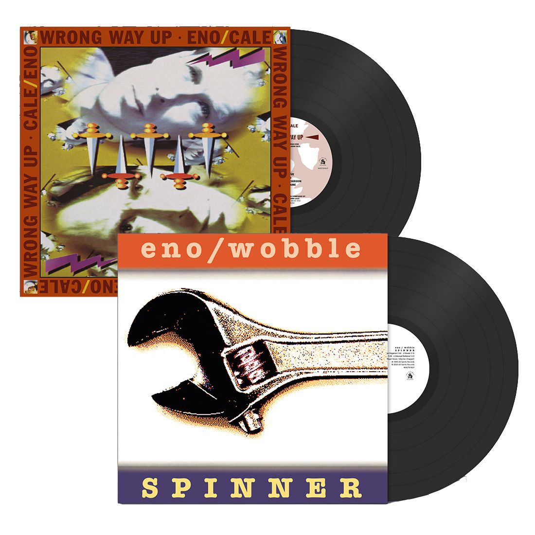 Brian Eno & John Cale - Wrong Way Up/  Brian Eno & Jah Wobble - Spinner (All Saints Records) (Re-issues)