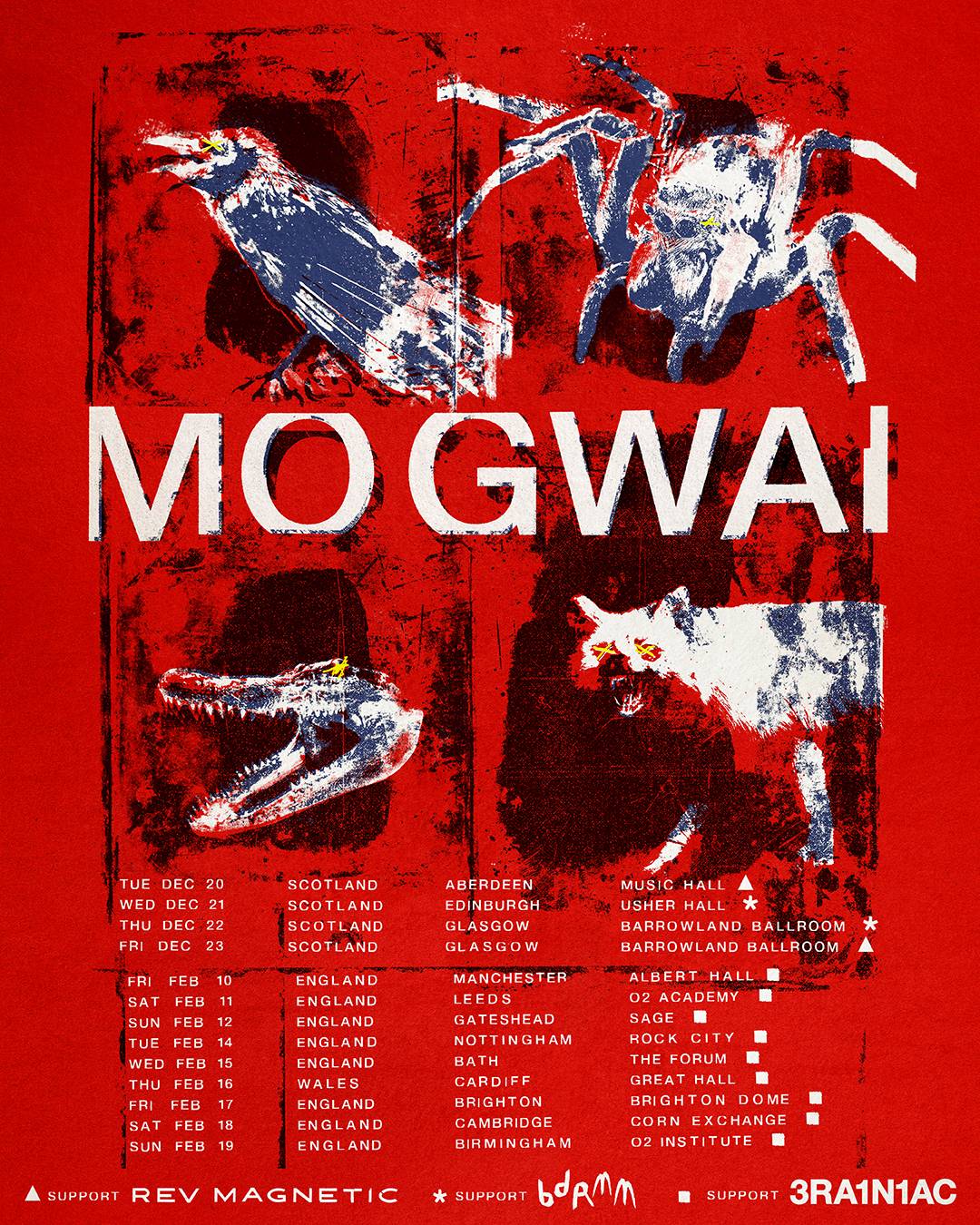 LIVE: Mogwai / BDRMM - Usher Hall, Edinburgh, 21/12/2022
