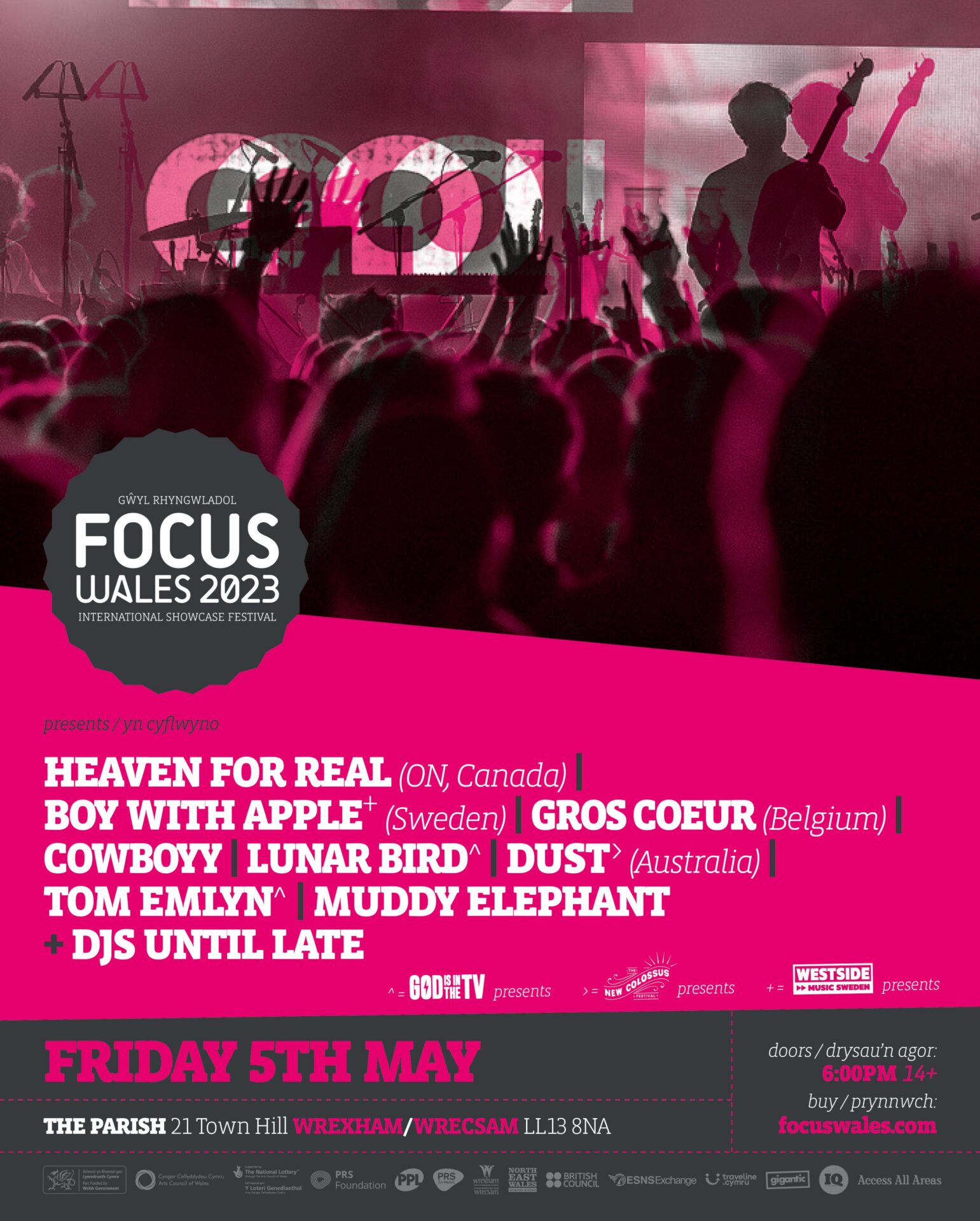NEWS: Lunar Bird and Tom Emlyn are GIITTV showcase artists performing at Focus Wales on the 5th May 2