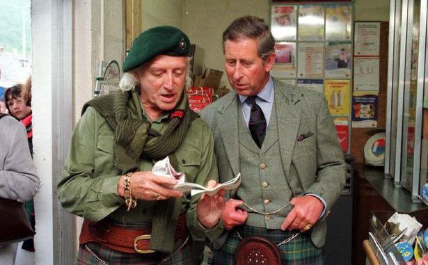Prince Charles with Jimmy Saville. 