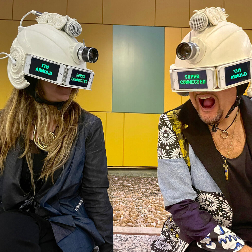 3. Tim Arnold and Kate Alderton wearing the iHead at SXSW 2022