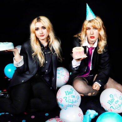 The two members of the band Lambrini Girls